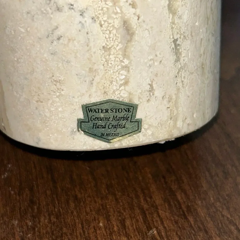 Natural travertine stone bathroom liquid soap dispenser tissue box cover